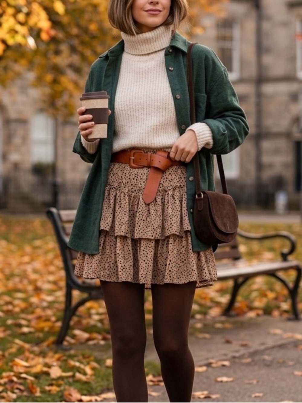 The Impeccable Pig Tiered Smocked Mini Skirt - leopard Print